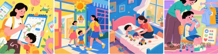 夏天带娃出行，比晒黑更危险的是这 7 件事-偶意公众号