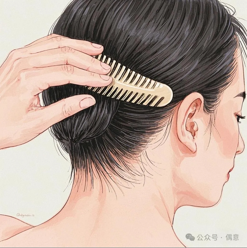 头部按摩：简单手法，焕发头发活力-偶意公众号