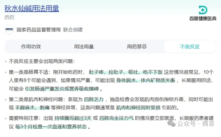 秋水仙碱-偶意公众号