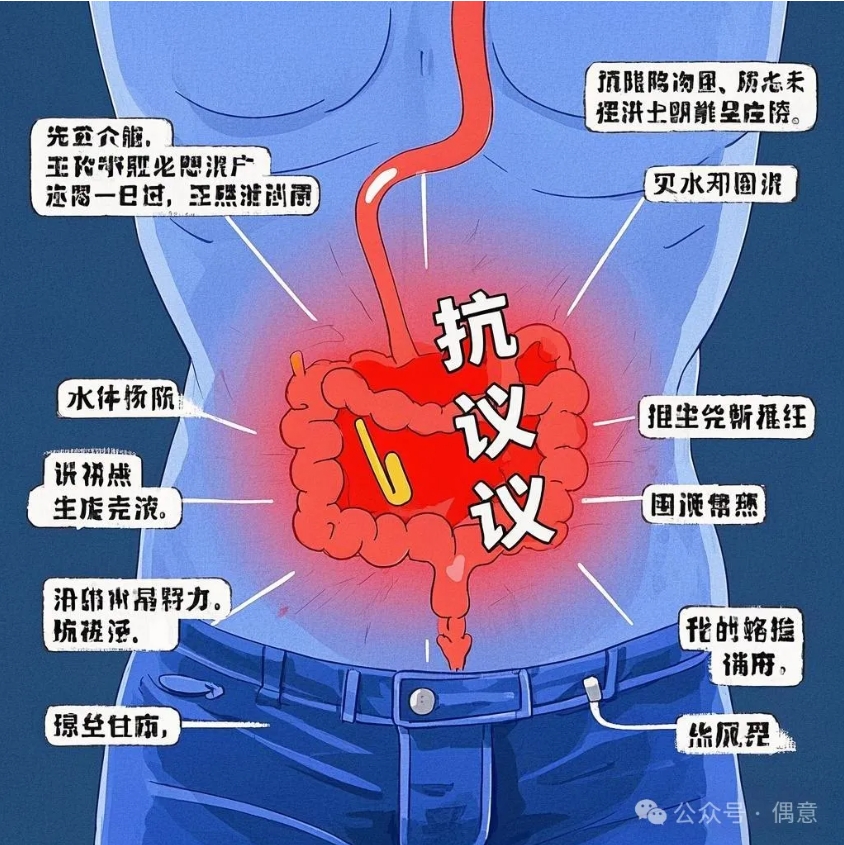 中腹部疼痛：肠道 “抗议” 信号-偶意公众号